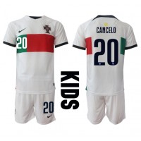 Portugal Joao Cancelo #20 Replika babykläder Bortaställ Barn VM 2022 Kortärmad (+ korta byxor)